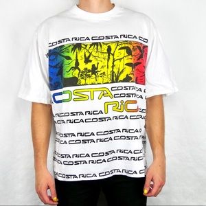 Vintage 90s Costa Rica jungle graphic tee